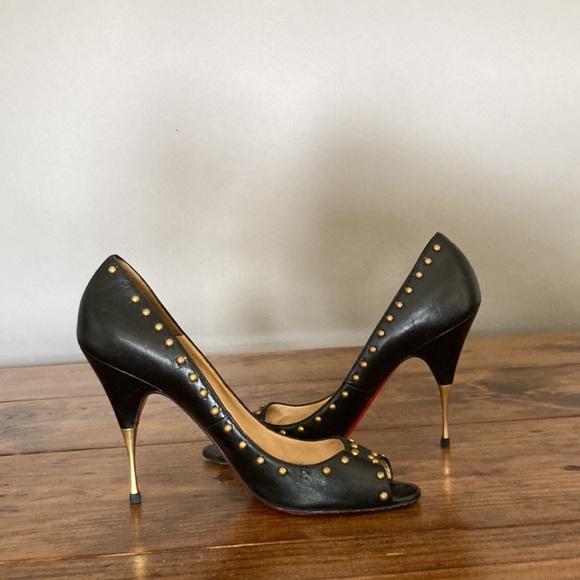 Christian Louboutin Peep Toe 100mm Stud Heels size 40 - Picture 7 of 12